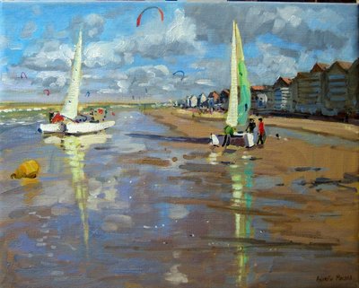 Reflexion, Bray Dunes, Frankreich von Andrew Macara